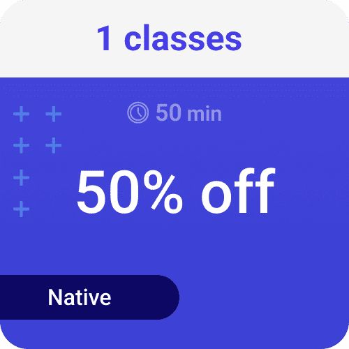 1 classes 50 min trial (Native)