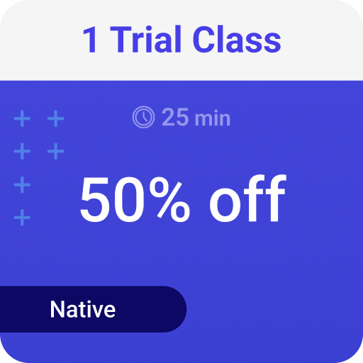 1 Trial Class 25 min (Native)